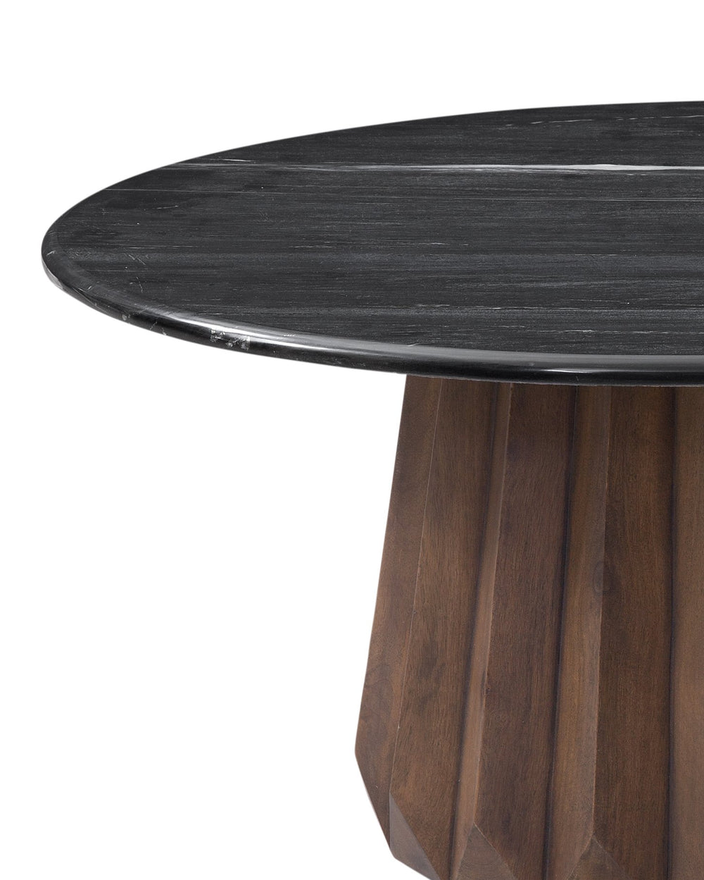 Basset Mirror Jennings Modern Cocktail Table With Polished Black Marble Top And Solid Royal Brown Mango Base Brown Wood,Marble 6001-223b-t-sml