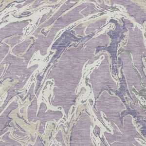 Homeroots 3' Artichoke Green And Ivory Abstract Washable Rug For Indoor And Outdoor Use - Stylish And Durable 9' X 12' Polyester 600106