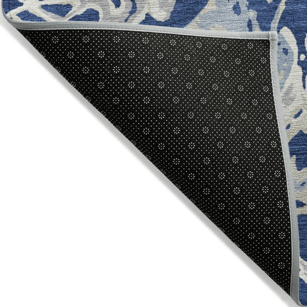 Homeroots 3' Artichoke Green And Ivory Abstract Washable Rug For Indoor And Outdoor Use - Stylish And Durable 8' X 10' Polyester 600111