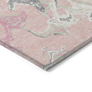 Homeroots 3' Artichoke Green And Ivory Abstract Washable Rug For Indoor And Outdoor Use - Stylish And Durable 8' X 10' Polyester 600123