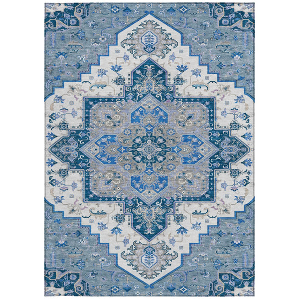 Homeroots 3' Beige Green Brown Oriental Washable Area Rug For Indoor Outdoor Spaces - Durable & Stylish 3' X 5' Polyester 600144