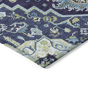 Homeroots 3' Beige Green Brown Oriental Washable Area Rug For Indoor Outdoor Spaces - Durable & Stylish 10' X 14' Polyester 600173