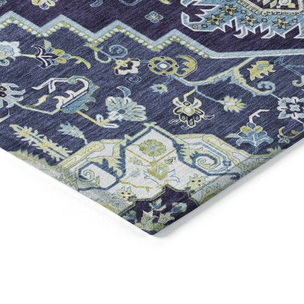 Homeroots 3' Beige Green Brown Oriental Washable Area Rug For Indoor Outdoor Spaces - Durable & Stylish 10' X 14' Polyester 600173