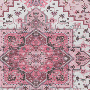 Homeroots 3' Beige Green Brown Oriental Washable Area Rug For Indoor Outdoor Spaces - Durable & Stylish 9' X 12' Polyester 600184