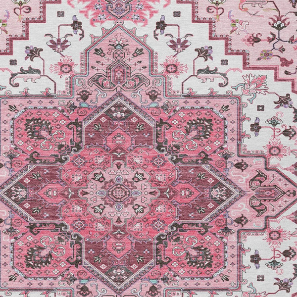 Homeroots 3' Beige Green Brown Oriental Washable Area Rug For Indoor Outdoor Spaces - Durable & Stylish 9' X 12' Polyester 600184