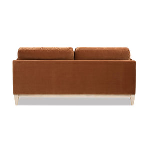 English Elm Pasadena Farmhouse Velvet Sofa with Rubberwood Base for Cozy Living Rooms B2719P479036