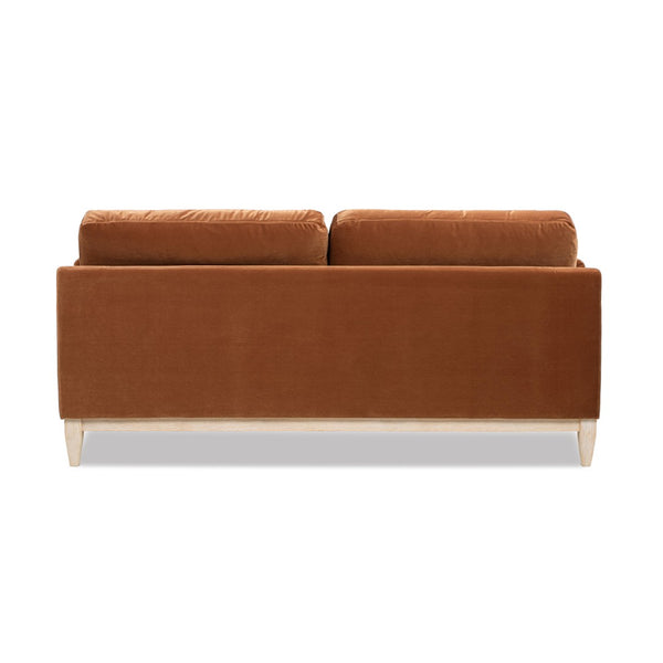 English Elm Pasadena Farmhouse Velvet Sofa with Rubberwood Base for Cozy Living Rooms B2719P479036