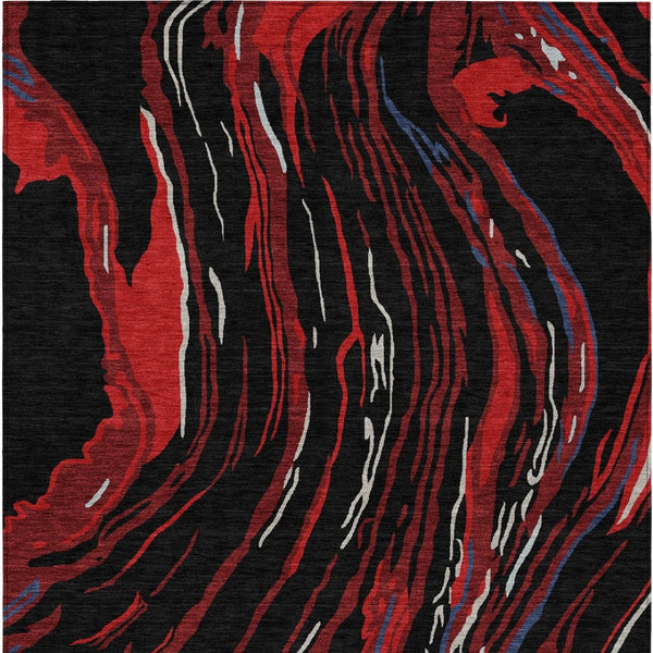 Homeroots 3' Abstract Beige Teal Blue And Ivory Washable Area Rug For Indoor Outdoor Style And Comfort 3' X 5' Polyester 600210