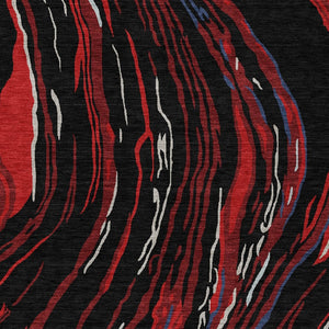 Homeroots 3' Abstract Beige Teal Blue And Ivory Washable Area Rug For Indoor Outdoor Style And Comfort 5' X 8' Polyester 600211