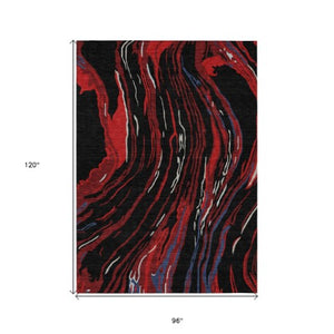 Homeroots 3' Abstract Beige Teal Blue And Ivory Washable Area Rug For Indoor Outdoor Style And Comfort 8' X 10' Polyester 600213