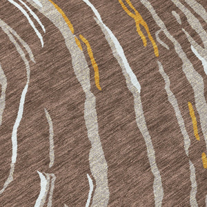 Homeroots 3' Abstract Beige Teal Blue And Ivory Washable Area Rug For Indoor Outdoor Style And Comfort 3' X 5' Polyester 600216