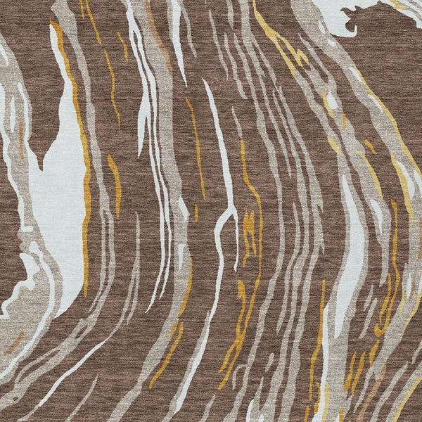 Homeroots 3' Abstract Beige Teal Blue And Ivory Washable Area Rug For Indoor Outdoor Style And Comfort 9' X 12' Polyester 600220