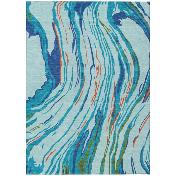 HomeRoots 5' Vibrant Abstract Washable Area Rug for Indoor and Outdoor Spaces - Stylish & Low-Maintenance Design 10' X 14' 600227