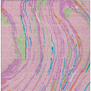 Homeroots 3' Abstract Beige Teal Blue And Ivory Washable Area Rug For Indoor Outdoor Style And Comfort 9' X 12' Polyester 600250