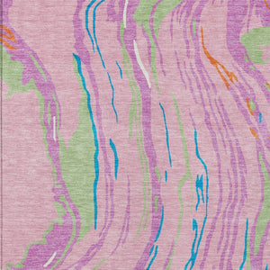 Homeroots 3' Abstract Beige Teal Blue And Ivory Washable Area Rug For Indoor Outdoor Style And Comfort 9' X 12' Polyester 600250