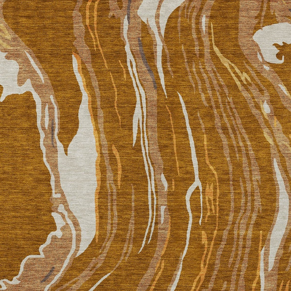 Homeroots 3' Abstract Beige Teal Blue And Ivory Washable Area Rug For Indoor Outdoor Style And Comfort 3' X 5' Polyester 600252