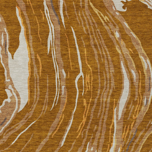 Homeroots 3' Abstract Beige Teal Blue And Ivory Washable Area Rug For Indoor Outdoor Style And Comfort 8' X 10' Polyester 600255