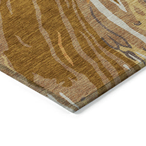 Homeroots 3' Abstract Beige Teal Blue And Ivory Washable Area Rug For Indoor Outdoor Style And Comfort 9' X 12' Polyester 600256