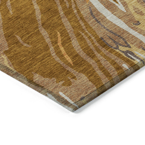 Homeroots 3' Abstract Beige Teal Blue And Ivory Washable Area Rug For Indoor Outdoor Style And Comfort 9' X 12' Polyester 600256