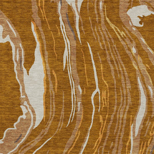 Homeroots 3' Abstract Beige Teal Blue And Ivory Washable Area Rug For Indoor Outdoor Style And Comfort 9' X 12' Polyester 600256