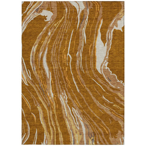 Homeroots 3' Abstract Beige Teal Blue And Ivory Washable Area Rug For Indoor Outdoor Style And Comfort 10' X 14' Polyester 600257