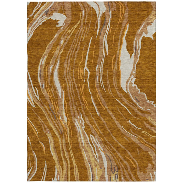 Homeroots 3' Abstract Beige Teal Blue And Ivory Washable Area Rug For Indoor Outdoor Style And Comfort 10' X 14' Polyester 600257