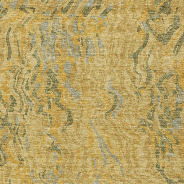 Homeroots 3' Beige Brown And Ivory Abstract Washable Area Rug For Indoor Or Outdoor Comfort And Style 3' X 5' Polyester 600288