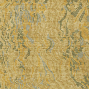 Homeroots 3' Beige Brown And Ivory Abstract Washable Area Rug For Indoor Or Outdoor Comfort And Style 5' X 8' Polyester 600289