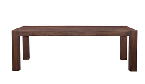 Basset Mirror Walsh Dining Table - Rustic Modern Farmhouse Design In Solid Mango Wood With Antique Walnut Finish Brown Solid Mango Wood 6003-dr-600