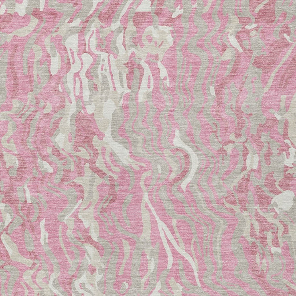 Homeroots 3' Beige Brown And Ivory Abstract Washable Area Rug For Indoor Or Outdoor Comfort And Style 3' X 5' Polyester 600306