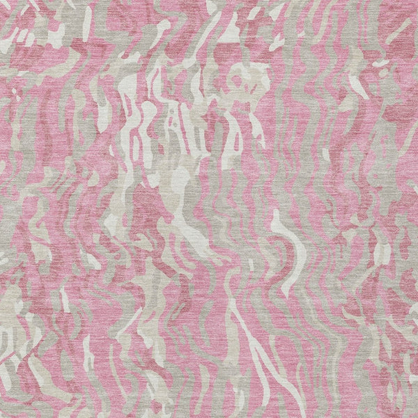 Homeroots 3' Beige Brown And Ivory Abstract Washable Area Rug For Indoor Or Outdoor Comfort And Style 9' X 12' Polyester 600310