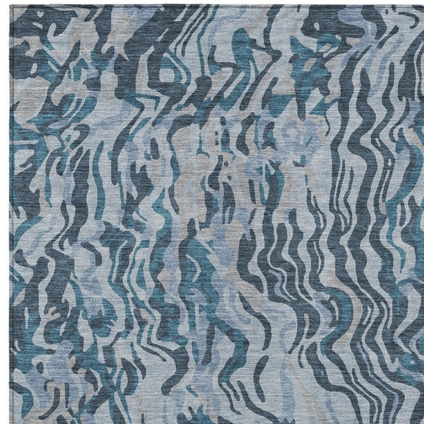 Homeroots 3' Beige Brown And Ivory Abstract Washable Area Rug For Indoor Or Outdoor Comfort And Style 3' X 5' Polyester 600312