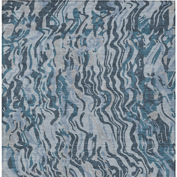 Homeroots 3' Beige Brown And Ivory Abstract Washable Area Rug For Indoor Or Outdoor Comfort And Style 5' X 8' Polyester 600313