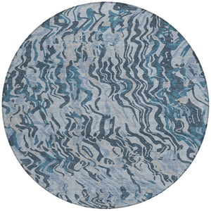 Homeroots 3' Beige Brown And Ivory Abstract Washable Area Rug For Indoor Or Outdoor Comfort And Style 8' Round Polyester 600314