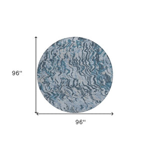 Homeroots 3' Beige Brown And Ivory Abstract Washable Area Rug For Indoor Or Outdoor Comfort And Style 8' Round Polyester 600314