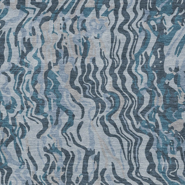 Homeroots 3' Beige Brown And Ivory Abstract Washable Area Rug For Indoor Or Outdoor Comfort And Style 9' X 12' Polyester 600316