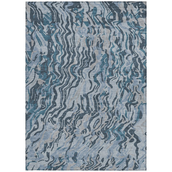 Homeroots 3' Beige Brown And Ivory Abstract Washable Area Rug For Indoor Or Outdoor Comfort And Style 10' X 14' Polyester 600317