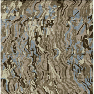 Homeroots 3' Beige Brown And Ivory Abstract Washable Area Rug For Indoor Or Outdoor Comfort And Style 3' X 5' Polyester 600324