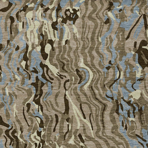 Homeroots 3' Beige Brown And Ivory Abstract Washable Area Rug For Indoor Or Outdoor Comfort And Style 3' X 5' Polyester 600324