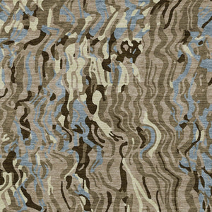 Homeroots 3' Beige Brown And Ivory Abstract Washable Area Rug For Indoor Or Outdoor Comfort And Style 10' X 14' Polyester 600329