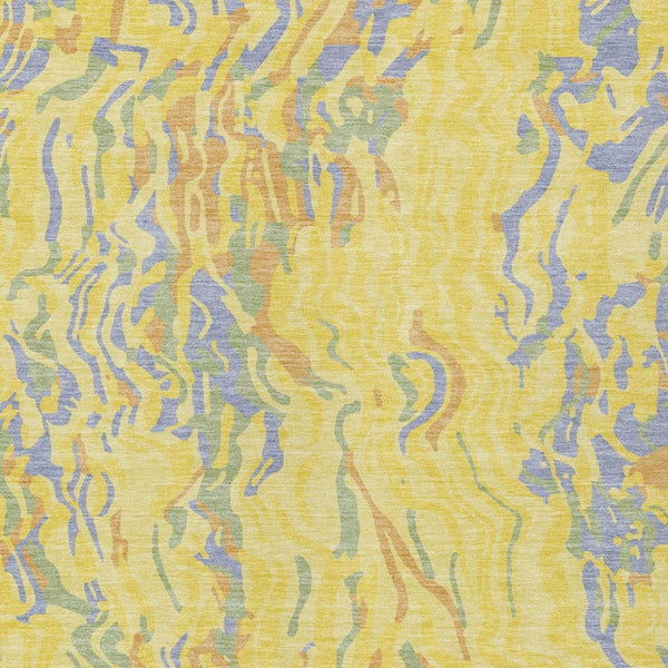 Homeroots 3' Beige Brown And Ivory Abstract Washable Area Rug For Indoor Or Outdoor Comfort And Style 3' X 5' Polyester 600330