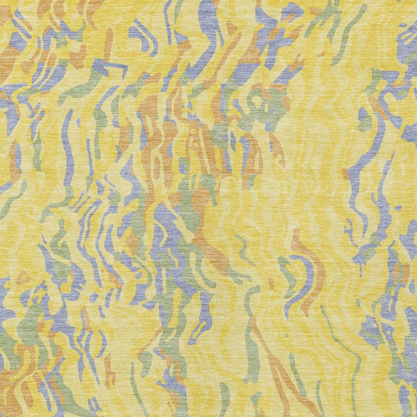 Homeroots 3' Beige Brown And Ivory Abstract Washable Area Rug For Indoor Or Outdoor Comfort And Style 5' X 8' Polyester 600331