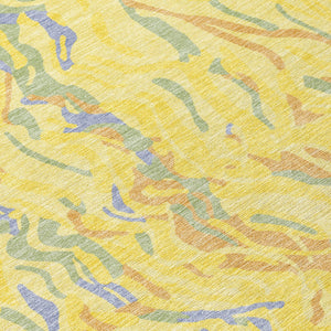 Homeroots 3' Beige Brown And Ivory Abstract Washable Area Rug For Indoor Or Outdoor Comfort And Style 8' Round Polyester 600332