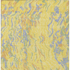 Homeroots 3' Beige Brown And Ivory Abstract Washable Area Rug For Indoor Or Outdoor Comfort And Style 9' X 12' Polyester 600334