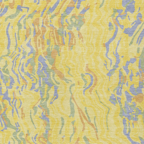 Homeroots 3' Beige Brown And Ivory Abstract Washable Area Rug For Indoor Or Outdoor Comfort And Style 9' X 12' Polyester 600334