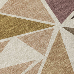 Homeroots 3' Stylish Geometric Artichoke Green And Aqua Washable Area Rug For Indoor And Outdoor Spaces 8' Round Polyester 600344