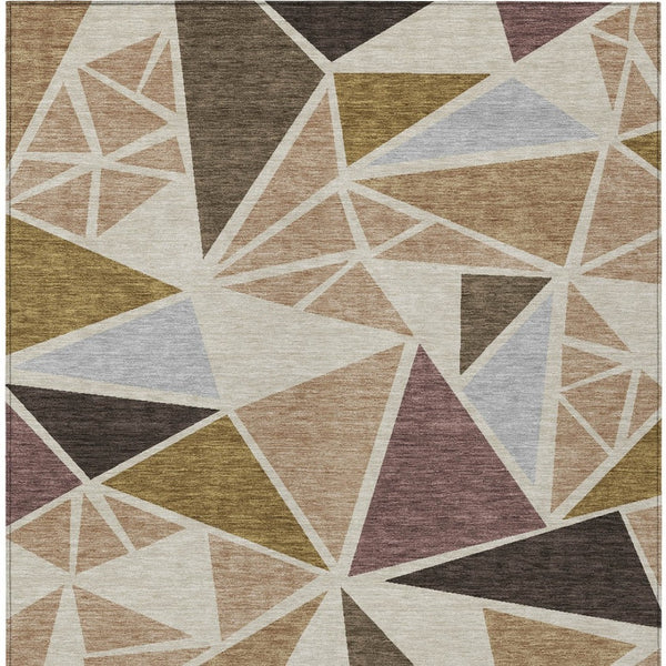 Homeroots 3' Stylish Geometric Artichoke Green And Aqua Washable Area Rug For Indoor And Outdoor Spaces 10' X 14' Polyester 600347