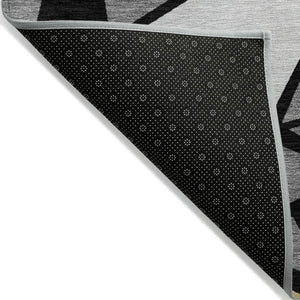 Homeroots 3' Stylish Geometric Artichoke Green And Aqua Washable Area Rug For Indoor And Outdoor Spaces 10' X 14' Polyester 600353