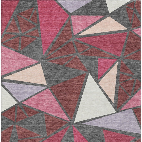 Homeroots 3' Stylish Geometric Artichoke Green And Aqua Washable Area Rug For Indoor And Outdoor Spaces 9' X 12' Polyester 600358