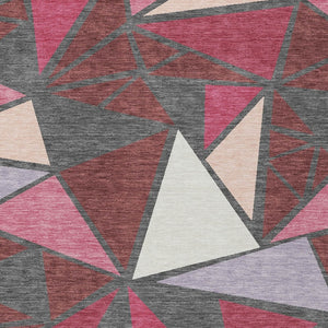 Homeroots 3' Stylish Geometric Artichoke Green And Aqua Washable Area Rug For Indoor And Outdoor Spaces 9' X 12' Polyester 600358